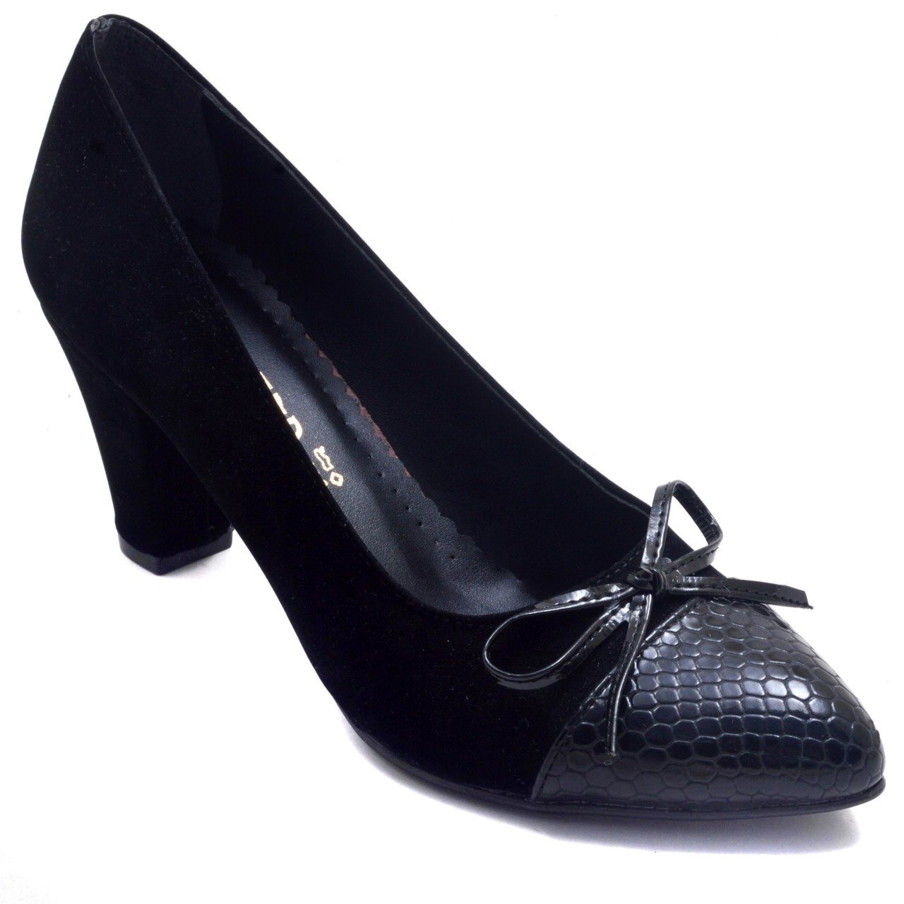 231-SR Mat Kurdale Model Kadın Stiletto - Siyah