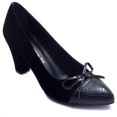 231-SR Mat Kurdale Model Kadın Stiletto - Siyah
