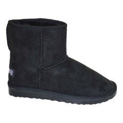 EVA Kürklü Klasik Kadın Bot - Siyah