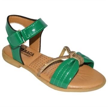 filet kız çocuk sandalet - yeşil