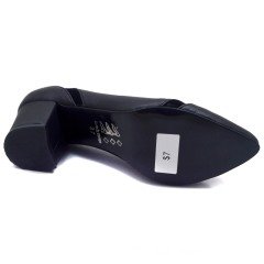 234-SR Kare Topuk Kadın Stiletto - Siyah