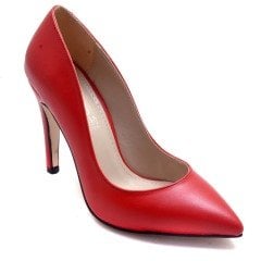 235-SR Sivri Uç Model Kadın Stiletto - Kırmızı