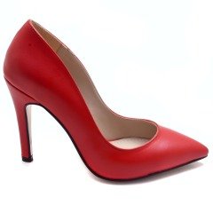 235-SR Sivri Uç Model Kadın Stiletto - Kırmızı