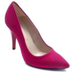 235-SR Sivri Uç Model Kadın Stiletto - Koyu Pembe