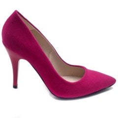235-SR Sivri Uç Model Kadın Stiletto - Koyu Pembe
