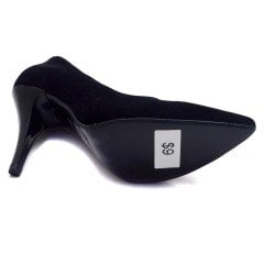 235-SR Sivri Uç Mat Model Kadın Stiletto - Siyah