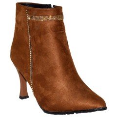 Kadın Stiletto Kışlık Bot - Kahverengi