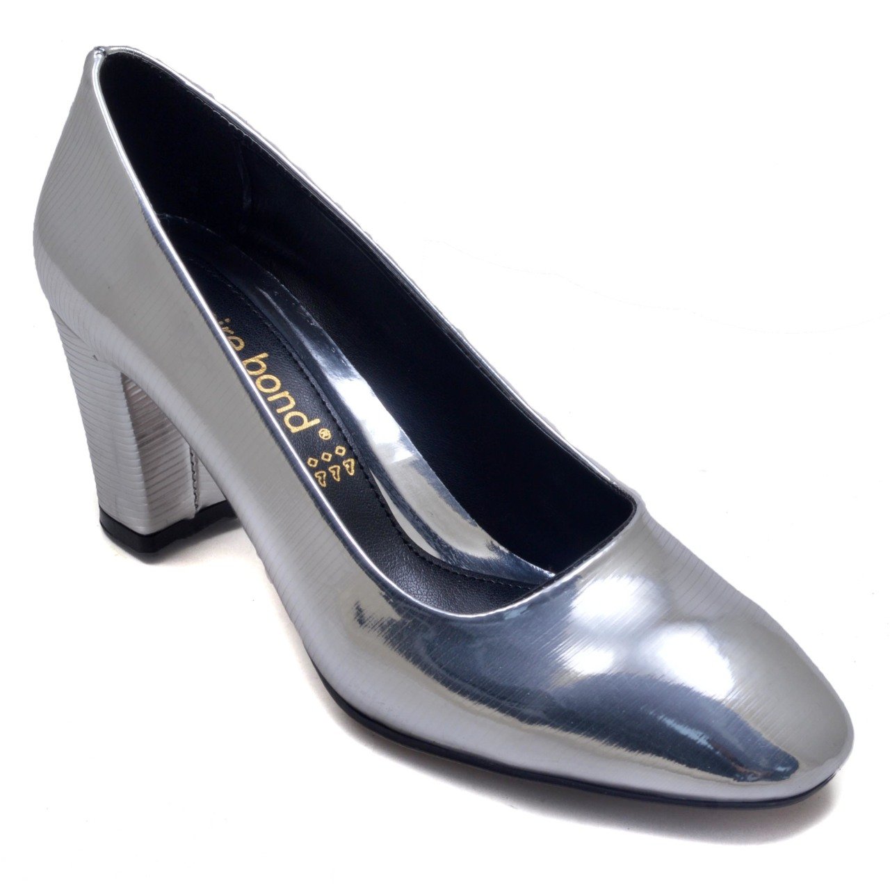242-SR Kare Topuk Model Kadın Stiletto - Gri
