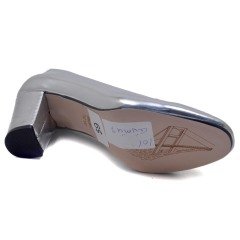 242-SR Kare Topuk Model Kadın Stiletto - Gri