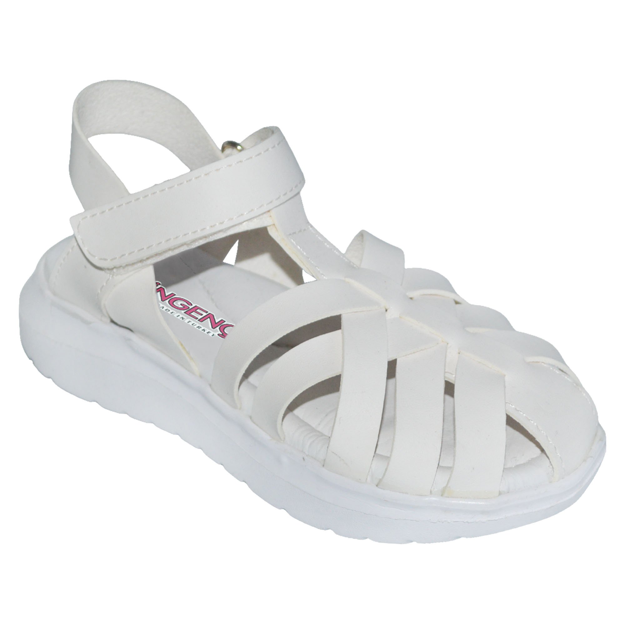 kapalı burun Patik Sandalet - krem rengi