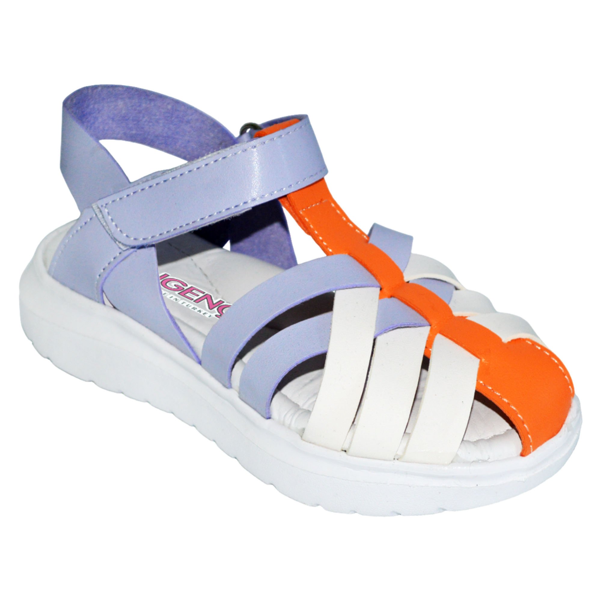 kapalı burun Patik Sandalet - beyaz/krom/türüncü