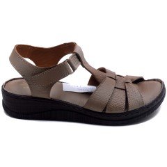 2020-2 Kadın Sandalet - Krem (Deri)