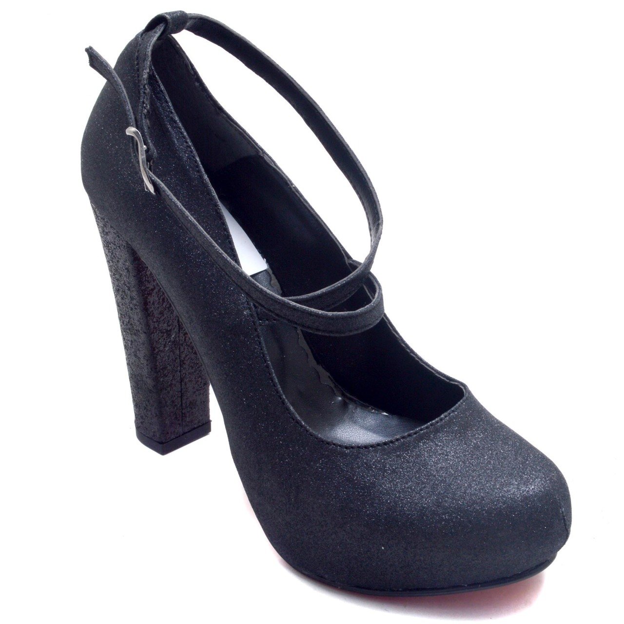 939-CB Parlak Platform Kadın Stiletto - Siyah