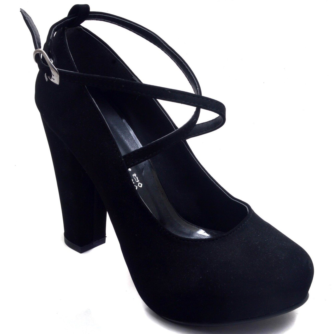939-CB Mat Platform Kadın Stiletto - Siyah
