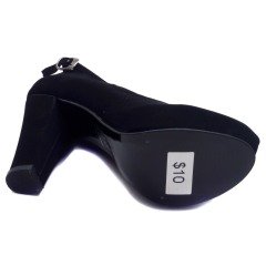 939-CB Mat Platform Kadın Stiletto - Siyah