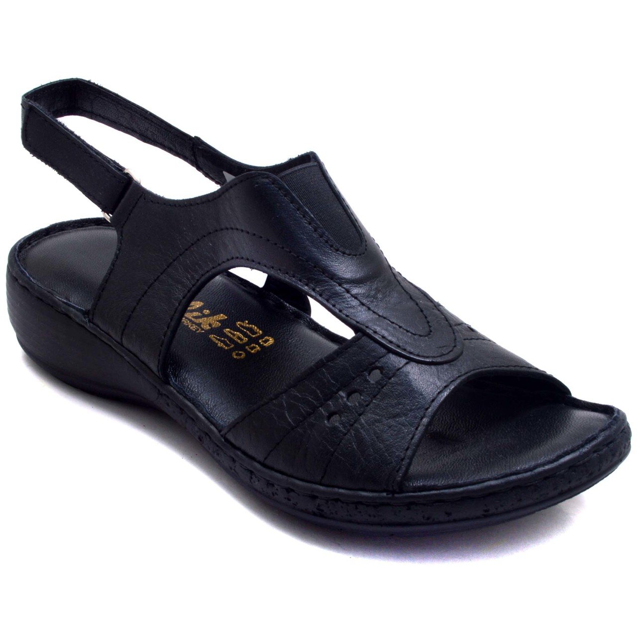 2020-4 Kadın Sandalet - Siyah (Deri)