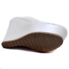 940-CB Dolgu Taban Kadın Stiletto - Beyaz