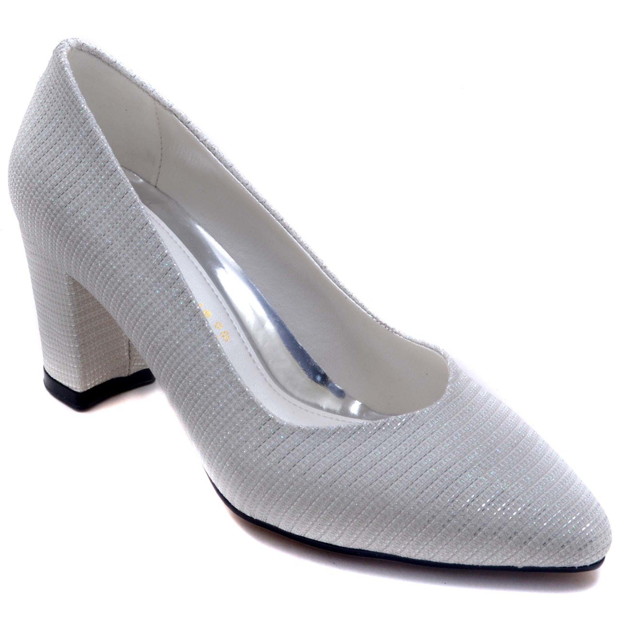 945-CB Kısa Sivri Uç Model Kadın Stiletto - Beyaz