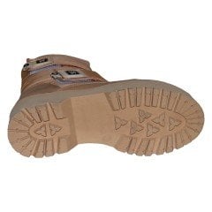 Kadın  Kışlık Fashion Bot Atkılı - Kraft/Bej