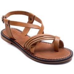 3-30 LG Yazlık Kadın Sandalet - Taba
