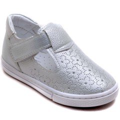 EYS-10 Cırtlı Bebe Sandalet - Gri