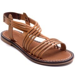 3-35 LG Yazlık Kadın Sandalet - Taba