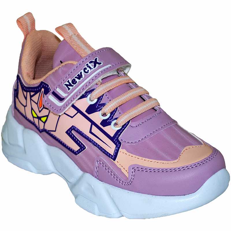 049 - NewciX Filet Spor Ayakkabı - Açık Mor/Bej