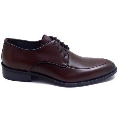 713-DR Bağcıklı Jurdan Erkek Deri Ayakkabı - Kahverengi