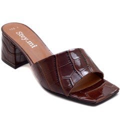 112-T Desenli Model Kadın Terlik - Bordo