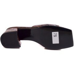 112-T Desenli Model Kadın Terlik - Bordo
