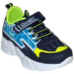 049 - NewciX Filet Spor Ayakkabı - Siyah/Sarı/Mavi