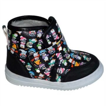 bebe içi kürklü bot - siyah/multicolor