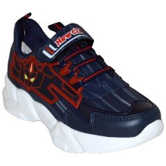049 - NewciX Patik Spor Ayakkabı - Füme/Lacivert/Kırmızı