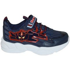 049 - NewciX Patik Spor Ayakkabı - Füme/Lacivert/Kırmızı