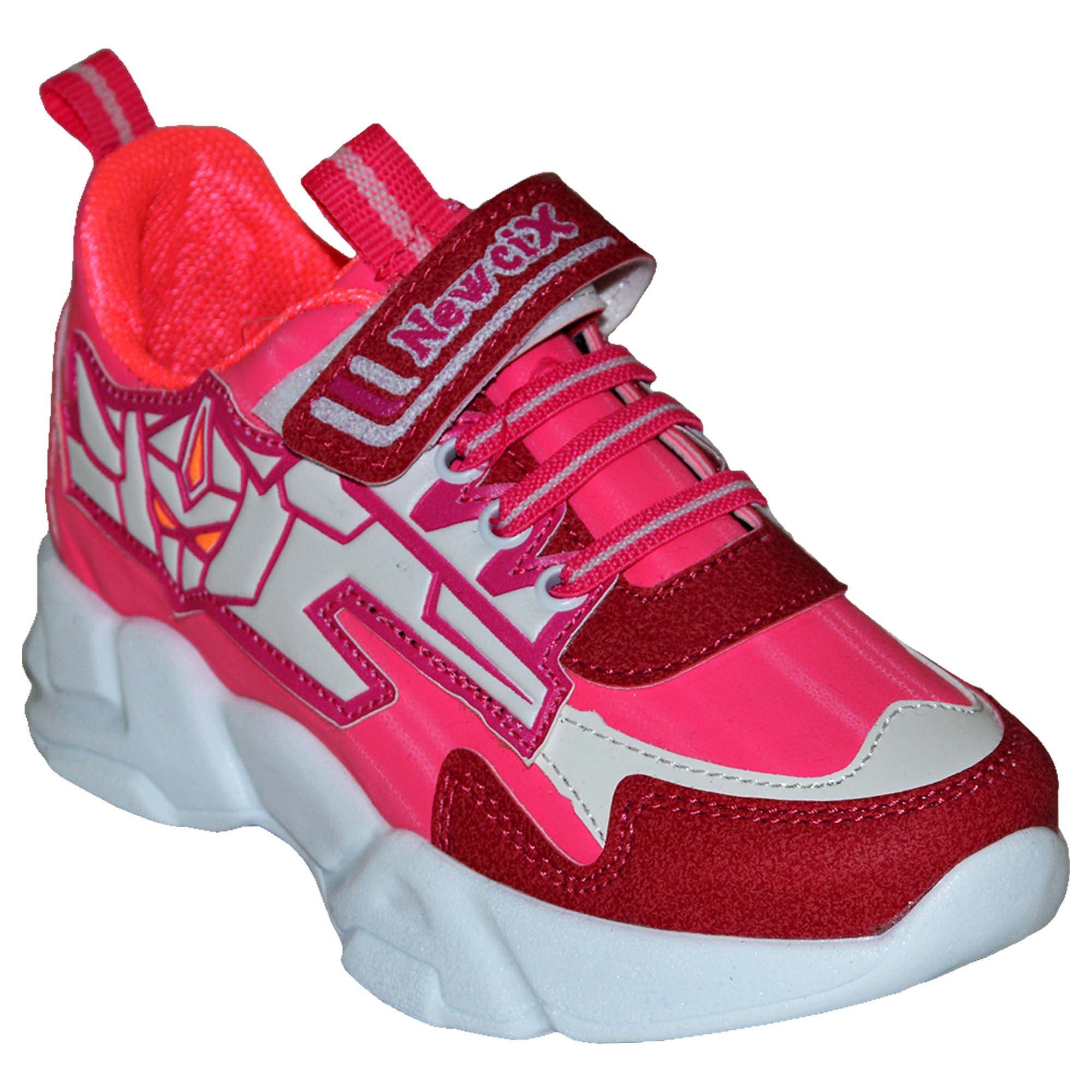 049 - NewciX Patik Spor Ayakkabı - Pembe/Kırmızı/Beyaz