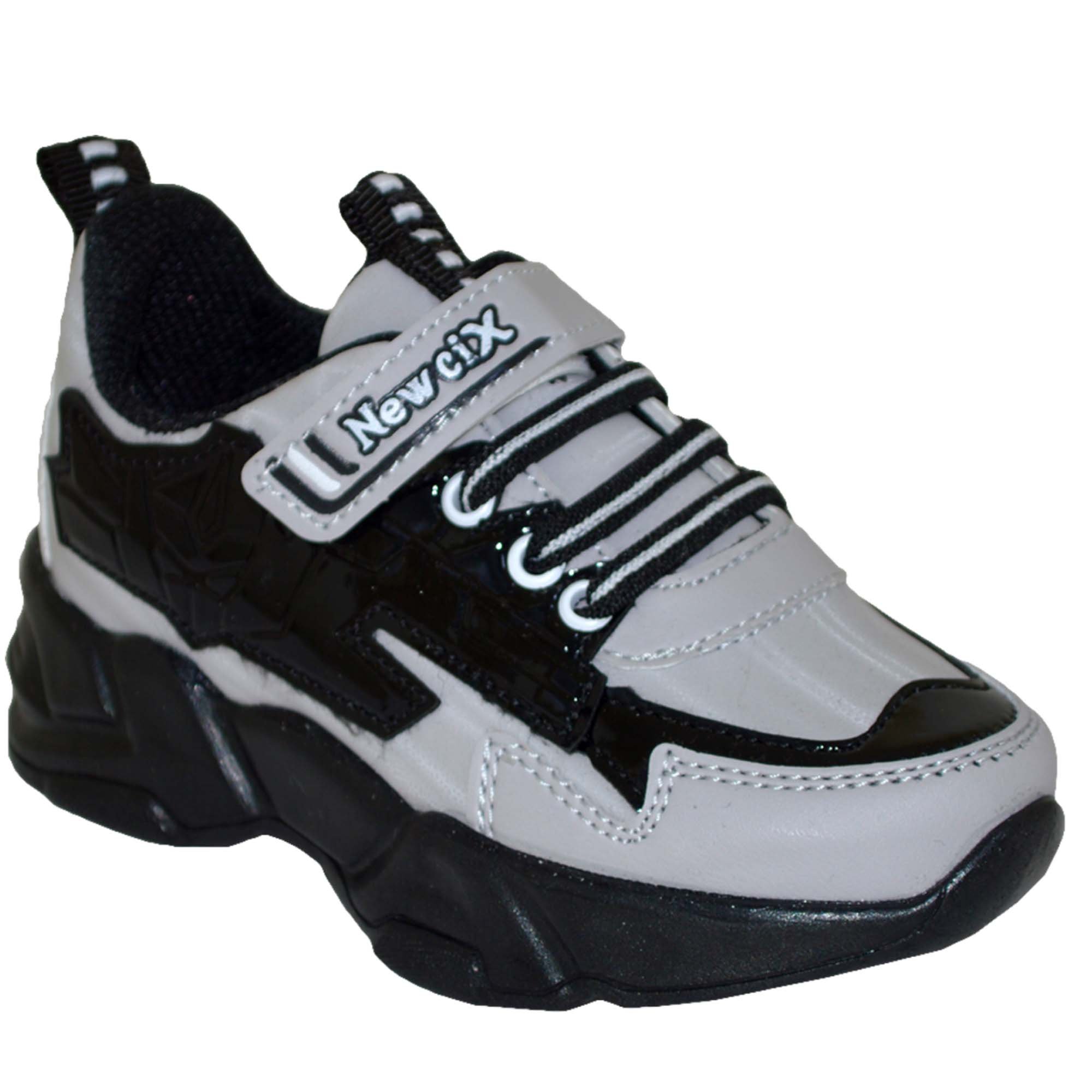 049 - NewciX Patik Spor Ayakkabı - Siyah/Gri