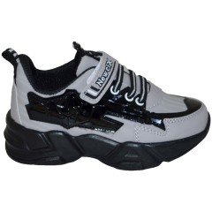 049 - NewciX Patik Spor Ayakkabı - Siyah/Gri