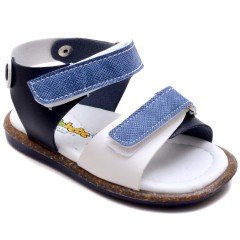 SB-058 İlk Adım Erkek Çocuk Sandalet - Mavi/Beyaz