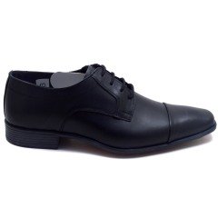 735-DR Bağcıklı Jurdan Erkek Deri Ayakkabı - Siyah