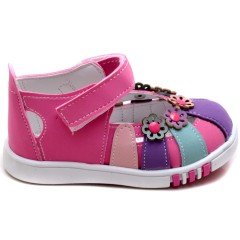 SB-104 Yeni Doğan Kız Çocuk Sandalet - Mor/Pembe