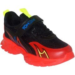 4016 TomKids Filet Spor ayakkabı - Siyah/Kırmızı