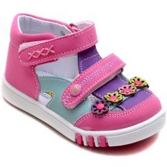 SB-110 Yeni Doğan Kız Çocuk Sandalet - Pembe/Mor