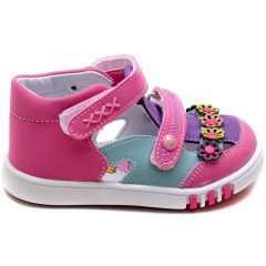 SB-110 Yeni Doğan Kız Çocuk Sandalet - Pembe/Mor