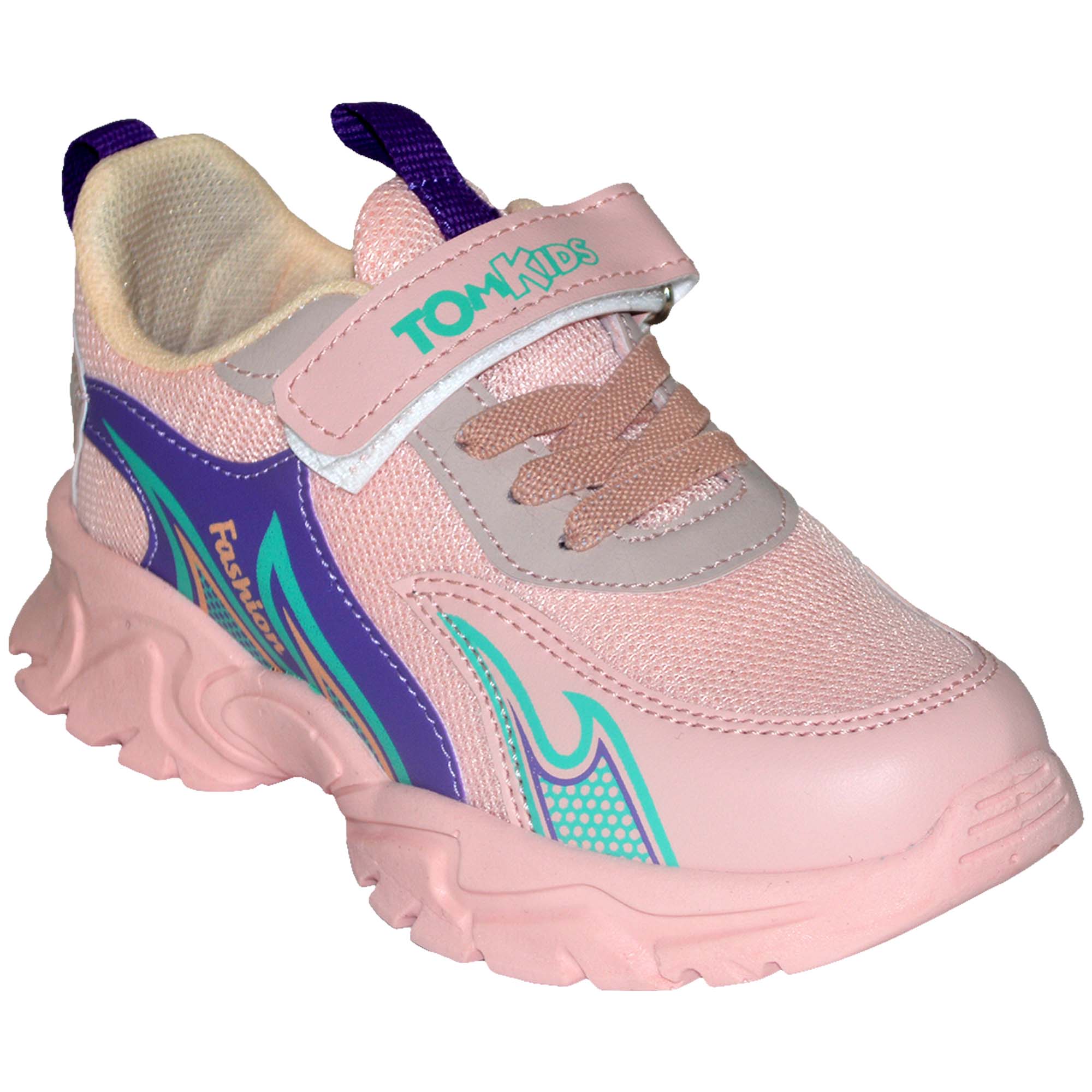 4016 TomKids Filet Spor ayakkabı - Pembe/Lacivert