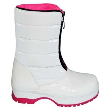 Içi Kürklü patik kışlık Bot - Beyaz/krem/pembe taban