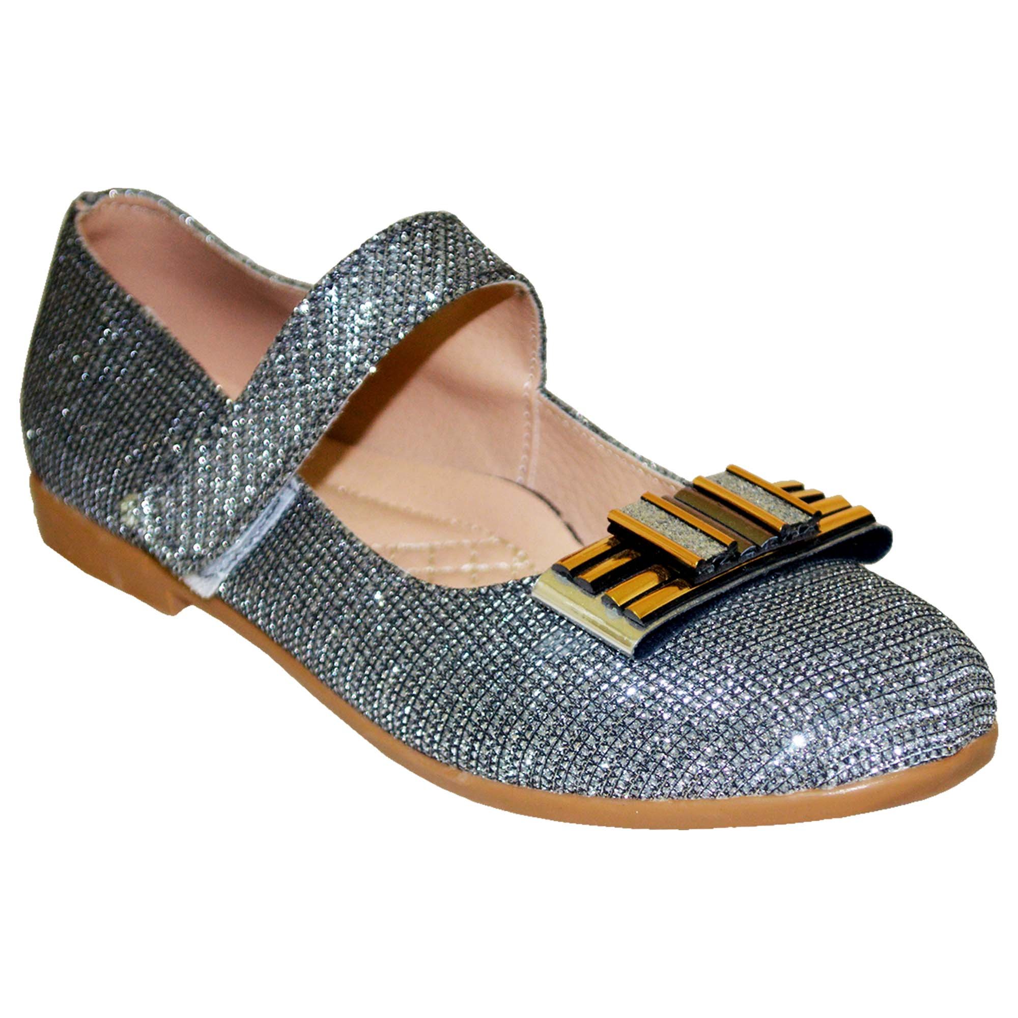 Filet Babet Model Ayakkabı - Siyah Gümüş