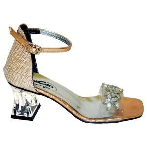 Abiye Kız Filet Sandalet - Altın