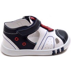 SB-124 Yeni Doğan Erkek Çocuk Sandalet - Beyaz