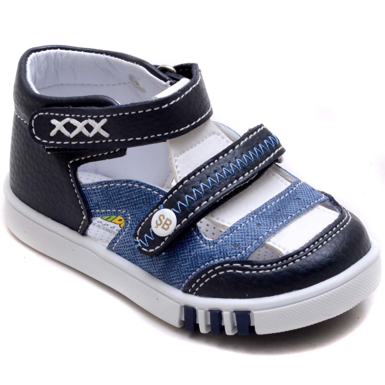 SB-128 Yeni Doğan Erkek Çocuk Sandalet - Lacivert/Mavi