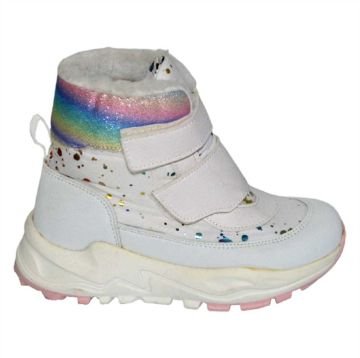 içi kürklü su geçirmez kışlık filet bot - beyaz/krem/multicolor